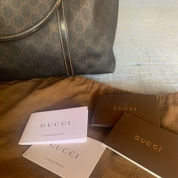 💯Authentic Gucci Coated Canvas Tote - Picture 3 of 12